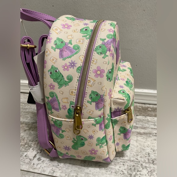 NWT Loungefly Tangled Pascal Floral Mini Backpack main image 1